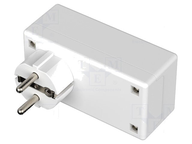 Behuizing: voor voedingseenheid; X: 50mm; Y: 100mm; Z: 40mm; wit Behuizing: voor voedingseenheid; X: 50mm; Y: 100mm; Z: 40mm; wit